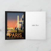 Vintage Travel Card Paris Karte (Innenseite)