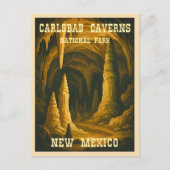 Vintage Travel Carlsbad Caverns Nationalpark Postkarte (Vorderseite)