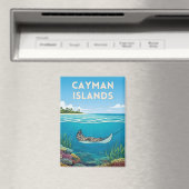 Vintage Travel Cayman Islands Underwater Nature Magnet (In Situ (Geschirrspüler))