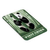 Vintage Travel China Panda Naturschutzgebiet  Retr Magnet (Rechte Seite)