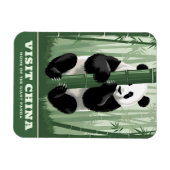Vintage Travel China Panda Naturschutzgebiet  Retr Magnet (Horizontal)