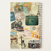 Vintage Travel Collage 2 Notizblock (Rückseite)