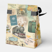 Vintage Travel Collage Geschenkschachtel (Rückseite)