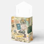 Vintage Travel Collage Geschenkschachtel (Geöffnet)