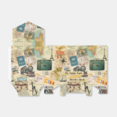 Vintage Travel Collage Geschenkschachtel (Ungefaltet)