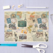 Vintage Travel Collage Seidenpapier (Handwerk)