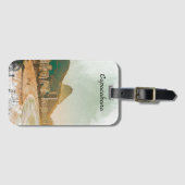 Vintage Travel Copacabana Beach Rio de Janeiro Gepäckanhänger (Vorderseite (Horizontal))