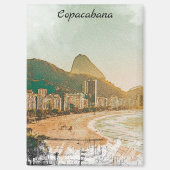 Vintage Travel Copacabana Beach Rio de Janeiro Magnet (Vorderseite)