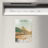 Vintage Travel Copacabana Beach Rio de Janeiro Magnet (In Situ (Geschirrspüler))