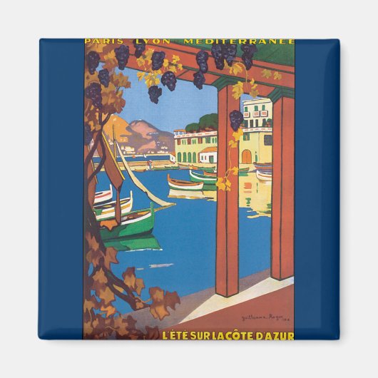Vintage Travel, Côte d'Azur Magnet (Vorne)