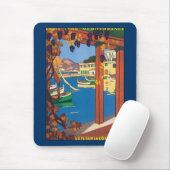 Vintage Travel, Côte d'Azur Mousepad (Mit Mouse)