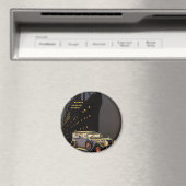 Vintage Travel, Cruise Ship and Antique Car Magnet (In Situ (Geschirrspüler))