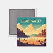 Vintage Travel Death Valley Nationalpark Magnet (Vorderseite/Rückseite)