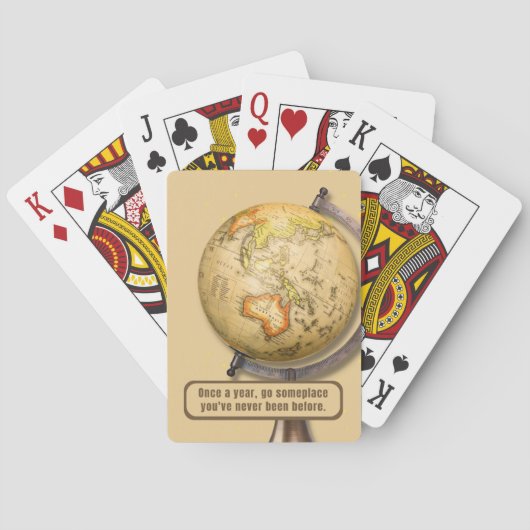 Vintage Travel Design Klassische Spielkarten (Rückseite)