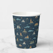 Vintage Travel Design Paper Cups Pappbecher (Links)