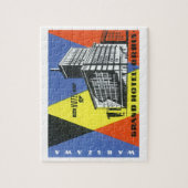 Vintage Travel Europe, Warschau (Warschau), Polen Puzzle (Vertikal)