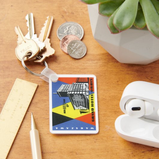 Vintage Travel Europe, Warschau (Warschau), Polen Schlüsselanhänger (Schreibtisch)