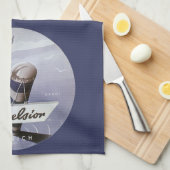 Vintage Travel Excelsior Hotel Zurich Schweiz Küchentuch (Viertel Falte)