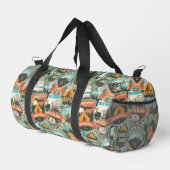 Vintage Travel Explorer-Muster Duffle Bag (Rechte Ecke)