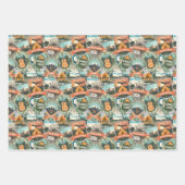 Vintage Travel Explorer-Muster Geschenkpapier Set (Vorderseite 2)