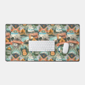 Vintage Travel Explorer-Muster Schreibtischunterlage (Tastatur & Maus)