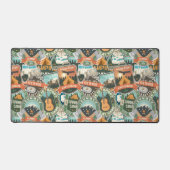 Vintage Travel Explorer-Muster Schreibtischunterlage (Vorderseite)