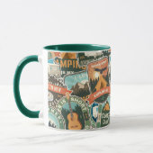 Vintage Travel Explorer-Muster Tasse (Links)
