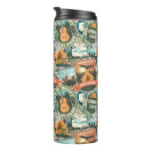 Vintage Travel Explorer-Muster Thermosbecher (Nach rechts gedreht)