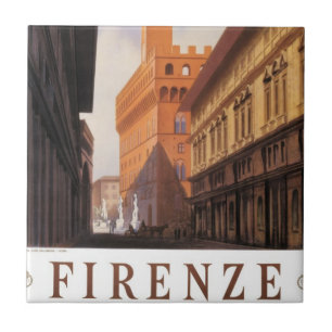 Vintage Travel, Firenze, Florenz, Palazzo Vecchio Fliese