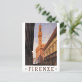 Vintage Travel, Firenze, Florenz, Palazzo Vecchio Postkarte (Stehend Vorderseite)
