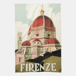 Vintage Travel Florenz Florenz Florenz Italien Kir Geschirrtuch
