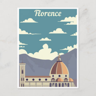 Vintage Travel Florenz Florenz Florenz Italien Kir Postkarte