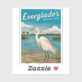 Vintage Travel Florida Everglades Natur Aufkleber (Blatt)