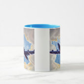 Vintage Travel, Flugzeug in Wolken in Sky Tasse (Zentrum)