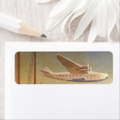 Vintage Travel, Flugzeug Over Junks in Hongkong (Insitu)