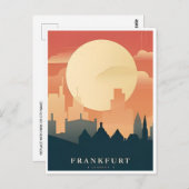 Vintage Travel Frankfurt Skyline Deutschland Vinta Postkarte (Vorne/Hinten)