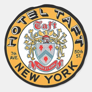 Vintage Travel Gepäck Stickers NYC NY Hotel Taft