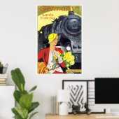 Vintage Travel Germany by Train Ad Poster (Heimbüro)