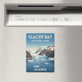 Vintage Travel Glacier Bay National Park Alaska Magnet (In Situ (Geschirrspüler))