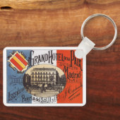 Vintage Travel, Grand Hotel Paix, Madrid, Spain Schlüsselanhänger (Vorderseite)