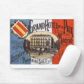 Vintage Travel, Grand Hotel Paix, Madrid, Spanien Mousepad (Mit Mouse)