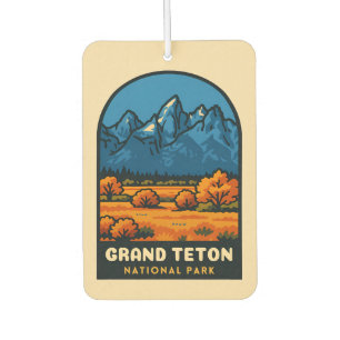 Vintage Travel Grand Teton Nationalpark USA Retro Autolufterfrischer