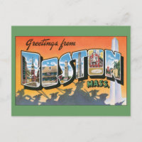 Vintage Travel Greetings from Boston Massachusetts