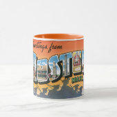 Vintage Travel Greetings from Boston Massachusetts Tasse (Zentrum)