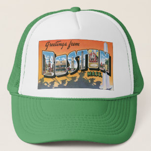 Vintage Travel Greetings from Boston Massachusetts Truckerkappe