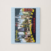 Vintage Travel Greetings from Hollywood California Puzzle (Vertikal)