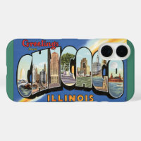 Vintage Travel, Gruß aus Chicago Illinois