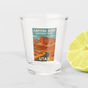 Vintage Travel Hauptstadt Reef Nationalpark Utah Schnapsglas
