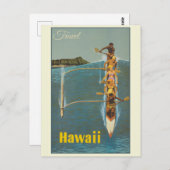 Vintage Travel Hawaii Postkarte (Vorne/Hinten)