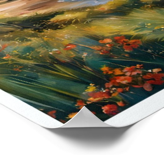 Vintage Travel Hawaii Tropisches Paradies Poster (Ecke)